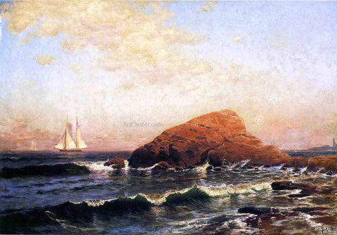  Alfred Thompson Bricher Little Bass Rock, Narragansett, RI - Hand Painted Oil Painting