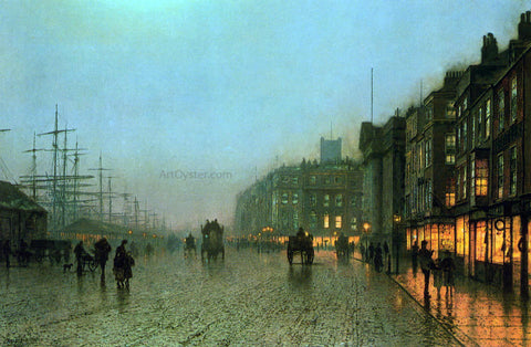  John Atkinson Grimshaw Liverpool from Wapping - Hand Painted Oil Painting