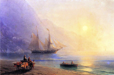  Ivan Constantinovich Aivazovsky Loading Provisions off the Crimean Coast - Hand Painted Oil Painting