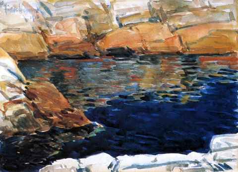  Frederick Childe Hassam Looking into Beryl Pool - Hand Painted Oil Painting