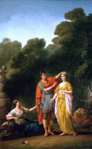  Joseph-Marie Vien Lover Crowning his Mistress - Hand Painted Oil Painting