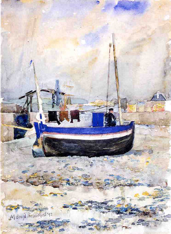  Maurice Prendergast A Low Tide, Afternoon, Treport - Hand Painted Oil Painting
