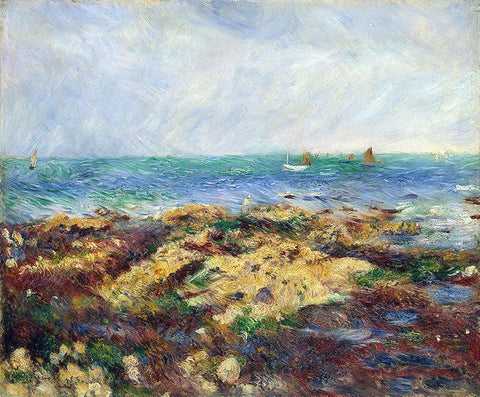  Pierre Auguste Renoir Low Tide at Yport - Hand Painted Oil Painting
