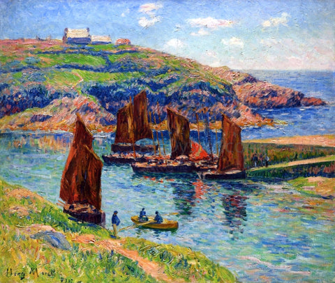  Henri Moret Low Tide - Hand Painted Oil Painting