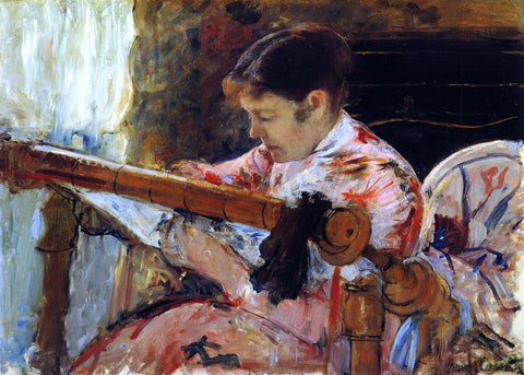  Mary Cassatt Lydia Seated at an Embroidery Frame - Hand Painted Oil Painting