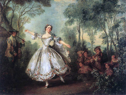  Nicolas Lancret Mademoiselle de Camargo Dancing - Hand Painted Oil Painting