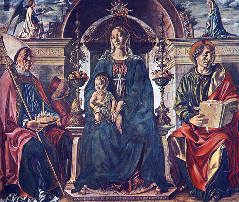  Francesco Del Cossa Madonna with the Child and Saints - Hand Painted Oil Painting