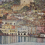  Gustav Klimt A Scene of Malcesine on Lake Garda - Hand Painted Oil Painting