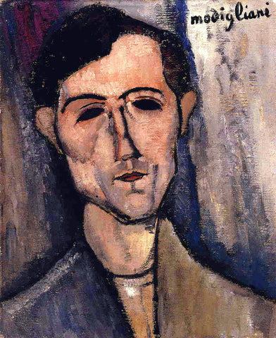  Amedeo Modigliani Man's Head (also known as Portrait of a Poet) - Hand Painted Oil Painting