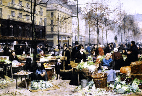  Victor Gabriel Gilbert Market Day - Hand Painted Oil Painting