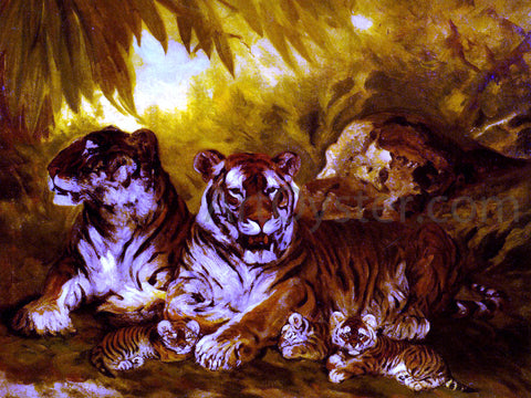 William Henry Drake Masters of the Jungle - Hand Painted Oil Painting