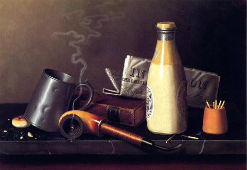  William Michael Harnett Materials for a Leisure Hour - Hand Painted Oil Painting