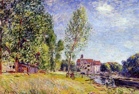  Alfred Sisley Matratat's Boatyard, Moret-sur-Loing - Hand Painted Oil Painting