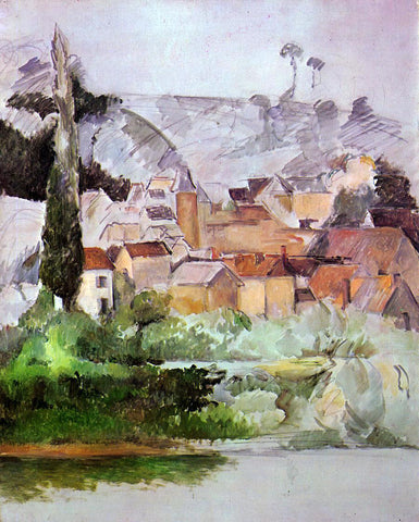  Paul Cezanne Medan: Chateau and Village - Hand Painted Oil Painting