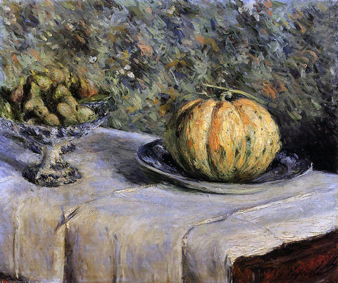  Gustave Caillebotte Melon and Bowl of Figs - Hand Painted Oil Painting