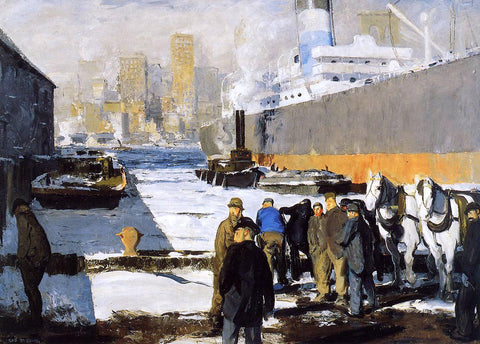  George Wesley Bellows Men of the Docks - Hand Painted Oil Painting