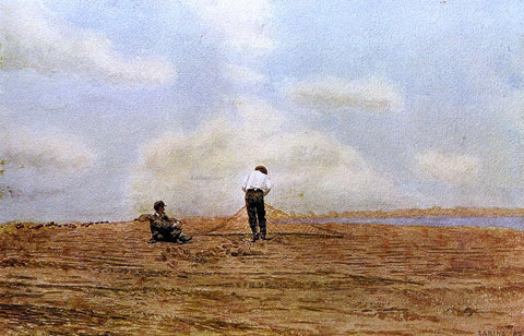  Thomas Eakins Mending the Net - Hand Painted Oil Painting