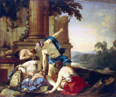  Laurent De La Hire Mercury Takes Bacchus to be Brought up by Nymphs - Hand Painted Oil Painting