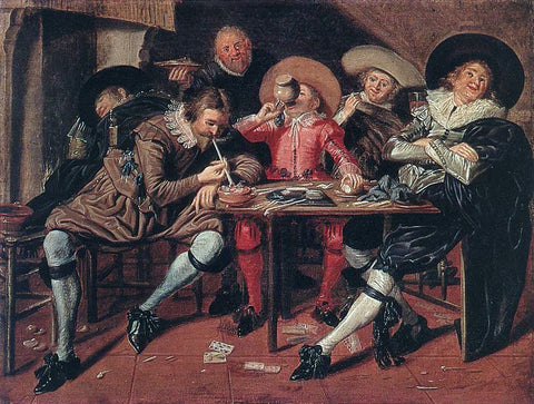  Dirck Hals Merry Party in a Tavern - Hand Painted Oil Painting