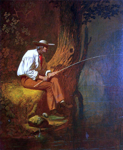  George Caleb Bingham Mississippi Fisherman - Hand Painted Oil Painting