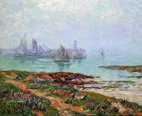  Henri Moret Misty Day at Dielette - the Manche - Hand Painted Oil Painting