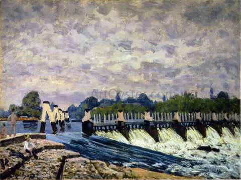  Alfred Sisley Molesey Weir at Hampton Court - Morning - Hand Painted Oil Painting