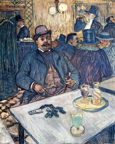  Henri De Toulouse-Lautrec Monsieur Boleau in a Cafe - Hand Painted Oil Painting