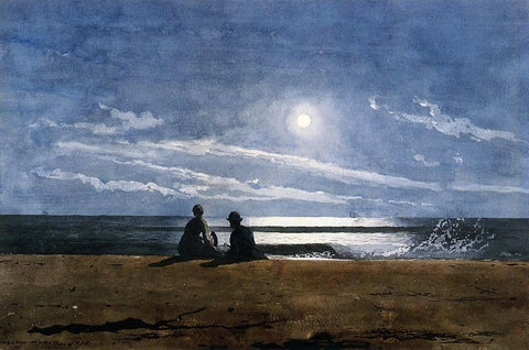  Winslow Homer Moonlight - Hand Painted Oil Painting