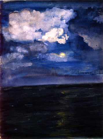  John La Farge Moonlit Seascape - Hand Painted Oil Painting