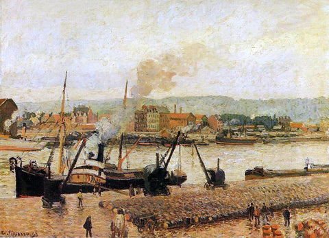  Camille Pissarro Morning, after the Rain, Rouen - Hand Painted Oil Painting