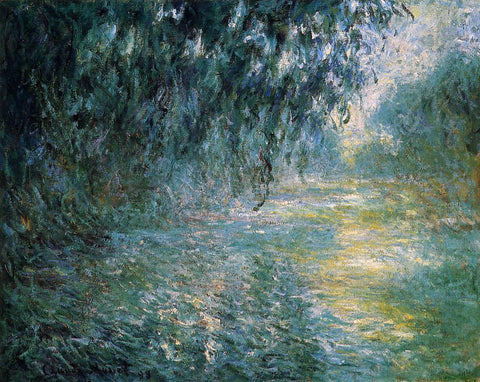  Claude Oscar Monet Morning on the Seine in the Rain - Hand Painted Oil Painting