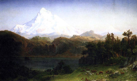  Albert Bierstadt Mount Hood, Oregon - Hand Painted Oil Painting