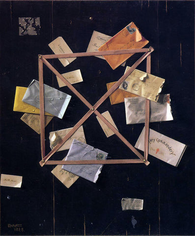  William Michael Harnett Mr. Hulings' Rack Picture - Hand Painted Oil Painting