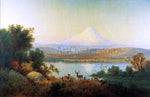  Thomas Hill Mt. Hood Erupting - Hand Painted Oil Painting