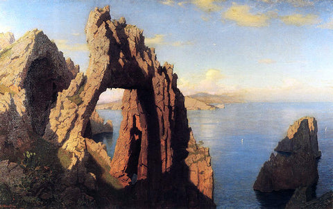  William Stanley Haseltine Natural Arch at Capri - Hand Painted Oil Painting