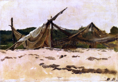  Dennis Miller Bunker Nets and Sails Drying - Hand Painted Oil Painting