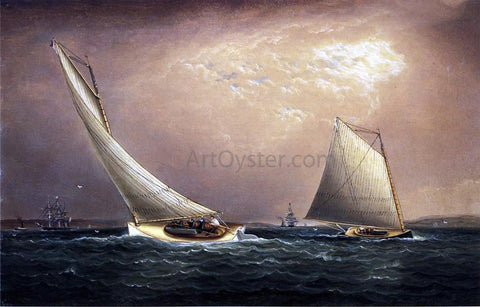  James E Buttersworth New York Bay - Hand Painted Oil Painting