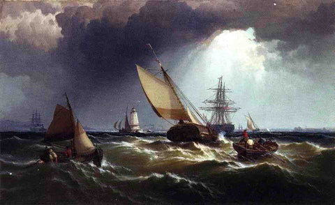  Edward Moran At New York Harbor - Hand Painted Oil Painting