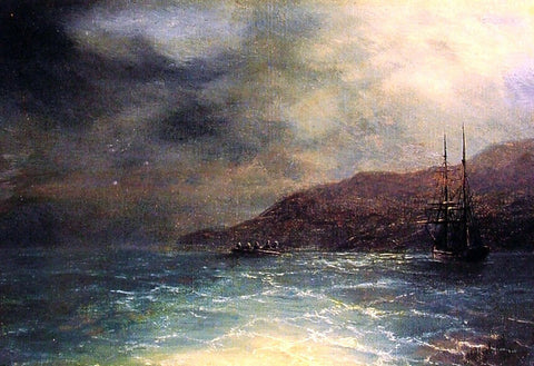  Ivan Constantinovich Aivazovsky Nocturnal voyage - Hand Painted Oil Painting