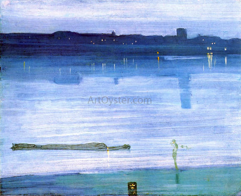  James McNeill Whistler Nocturne: Blue and Silver - Chelsea - Hand Painted Oil Painting