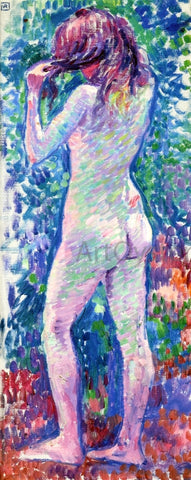  Theo Van Rysselberghe Nude from Behind, Fixing Her Hair - Hand Painted Oil Painting