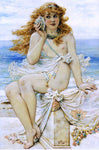  William Stephen Coleman Nymph with Conch Shell - Hand Painted Oil Painting