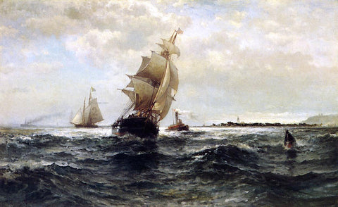  Edward Moran Off Atlantic Highlands - Hand Painted Oil Painting