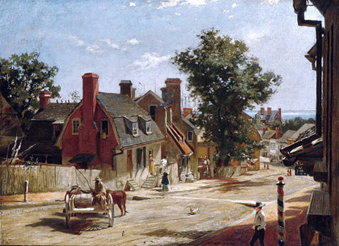  Francis Blackwell Mayer Old Annapolis, Francis Street - Hand Painted Oil Painting