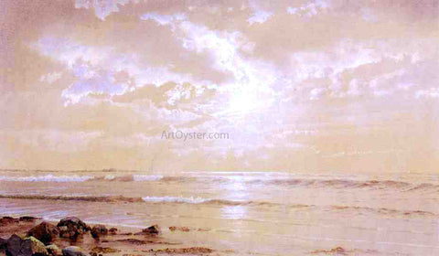  William Trost Richards On the Beach - Moonlight - Hand Painted Oil Painting