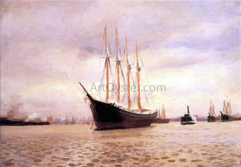  Thomas Pollock Anschutz On the Delaware at Tacony - Hand Painted Oil Painting