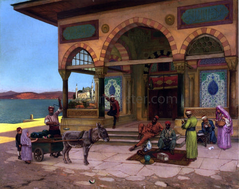  Rudolph Ernst Outside the Selim Tabe, Constantinople - Hand Painted Oil Painting