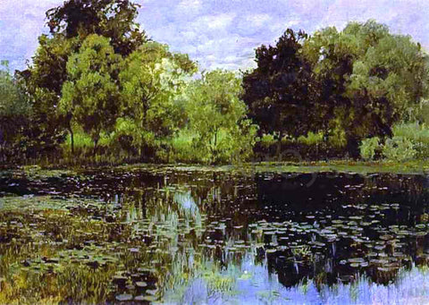  Isaac Ilich Levitan Overgrown Pond, Study - Hand Painted Oil Painting