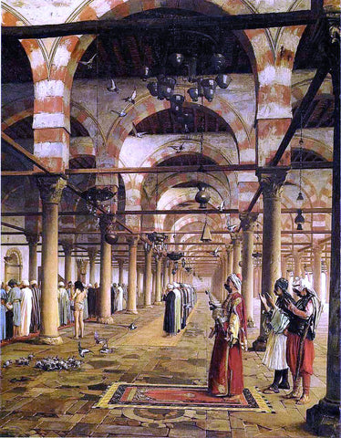  Jean-Leon Gerome Prayer in the Mosque - Hand Painted Oil Painting