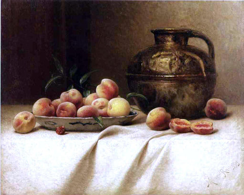  Milne Ramsey Peaches and Brass Jug - Hand Painted Oil Painting